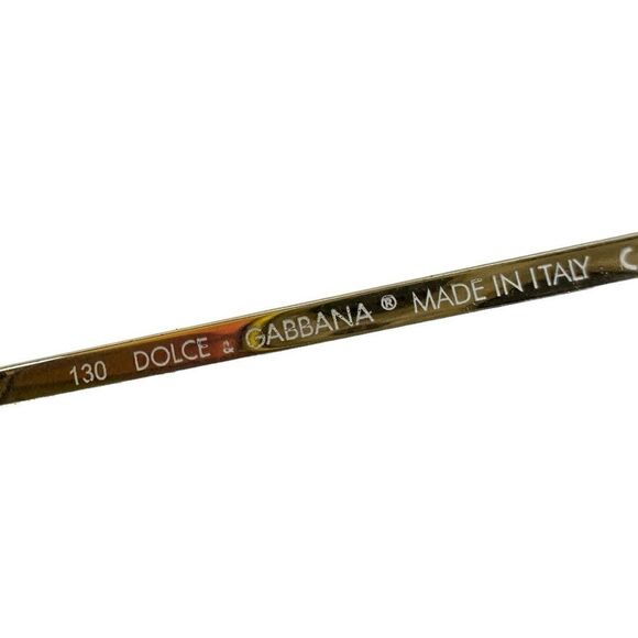 DOLCE & GABBANA Gold Rim Metal Frame Sunglasses DG Logo Made In Italy EUC - Picture 8 of 13